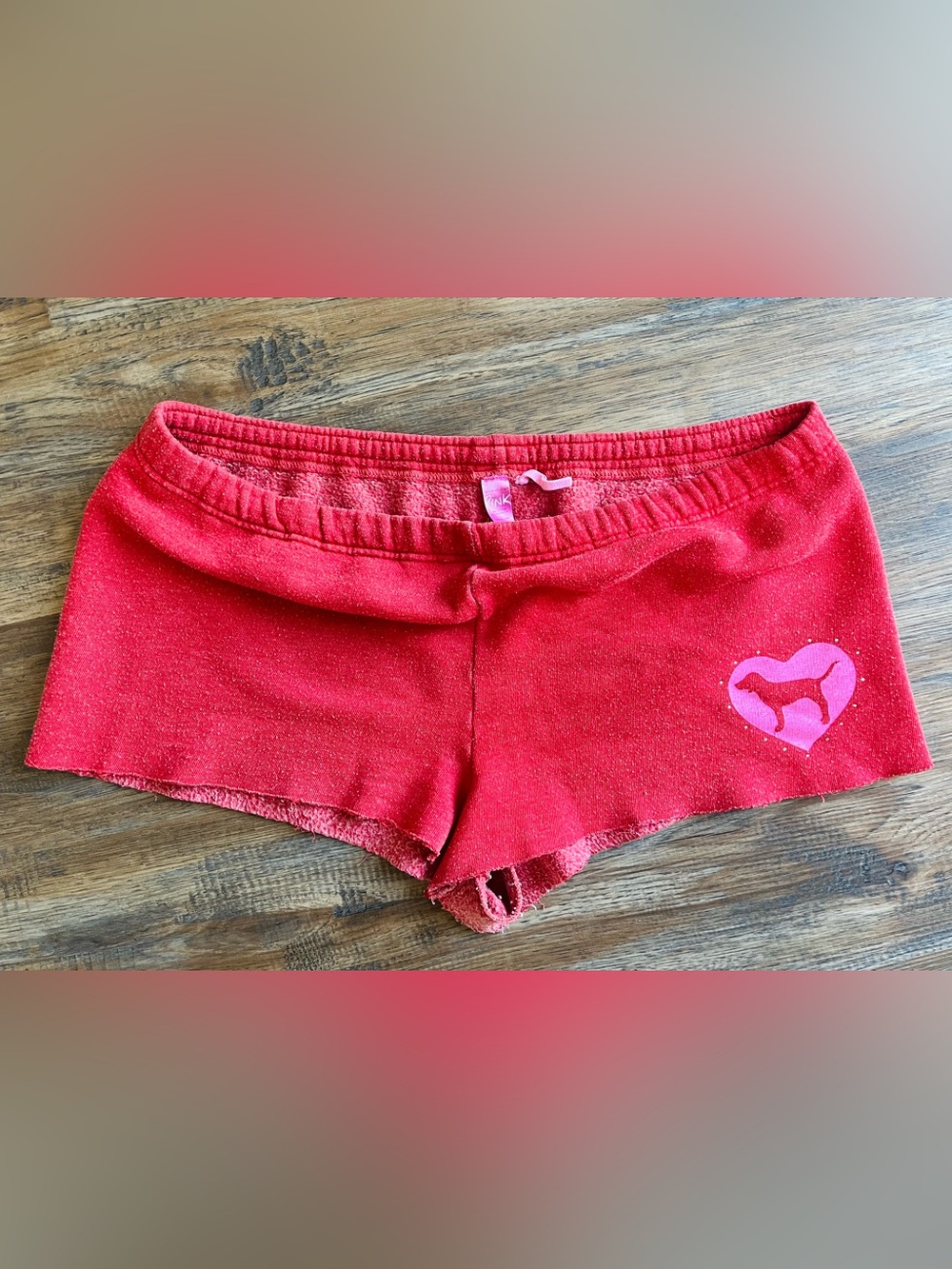 PINK Victoria's Secret Red Terry Shorts